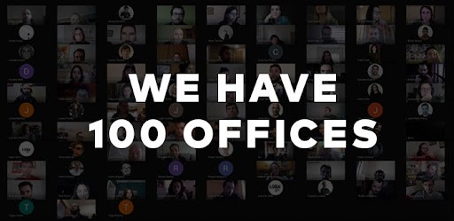 We have 100 offices